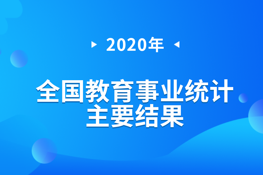 【教育部发布】2020年全国教育事业统计结果出炉，今年亮点有哪些？