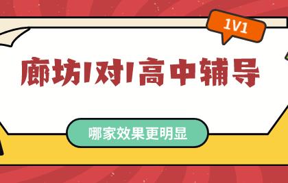 在廊坊，哪家的高中一对一辅导课程更有效果？