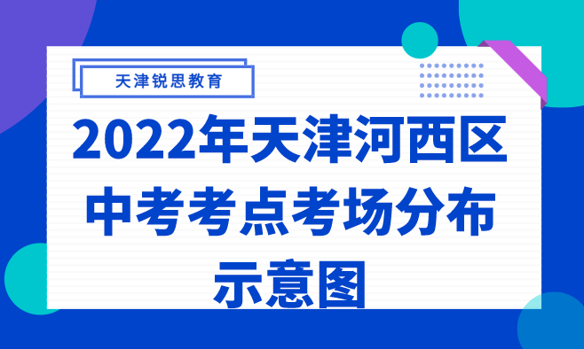 2022年天津河西区中考考点考场分布示意图