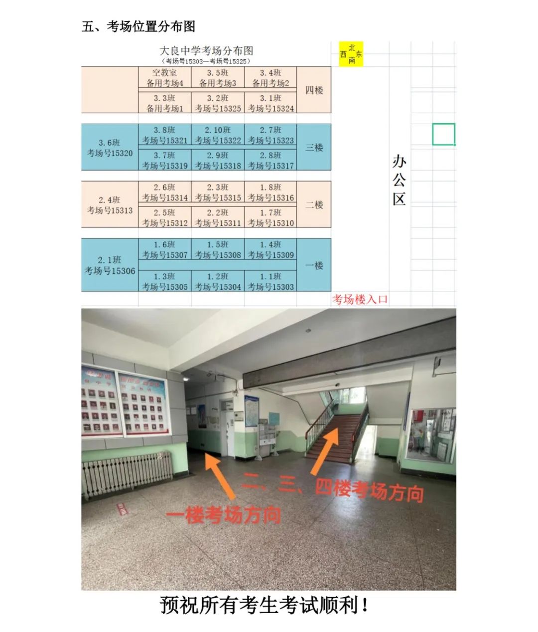 2022年天津武清区中考考点考场示意图(图7)