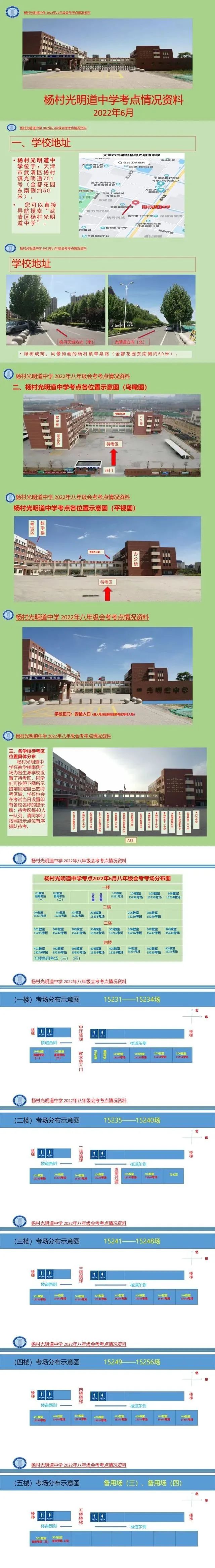 2022年天津武清区中考考点考场示意图(图35)