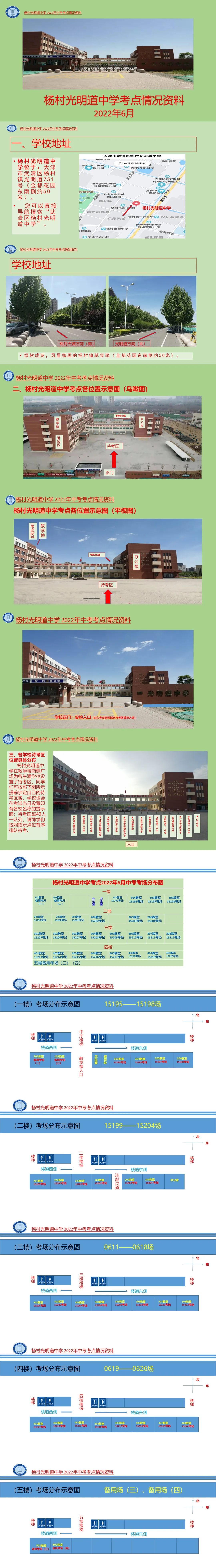 2022年天津武清区中考考点考场示意图(图36)