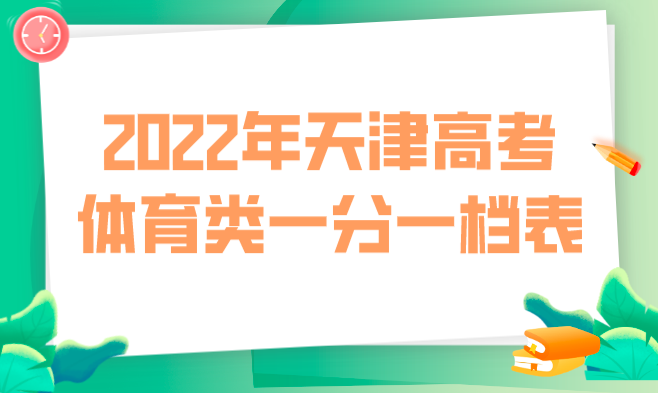 2022年天津高考体育类一分一档表