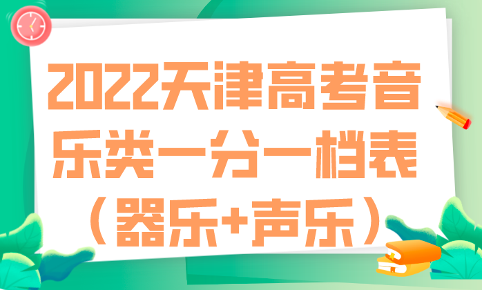 2022天津高考音乐类一分一档表（器乐+声乐）