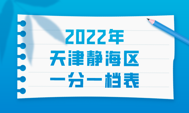 2022年天津静海区一分一档表