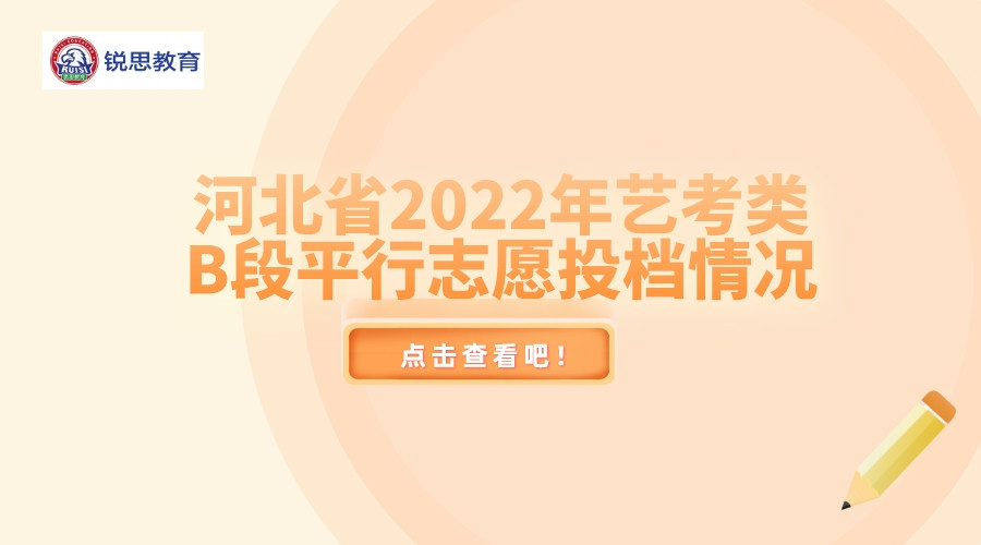 昨天河北省教育考试院发布了2022年艺考类B段平行志愿投档情况