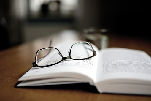 书, 读, 眼镜, 老花镜, 文学, 知识, 教育, 学习, 页, 纸, 书页