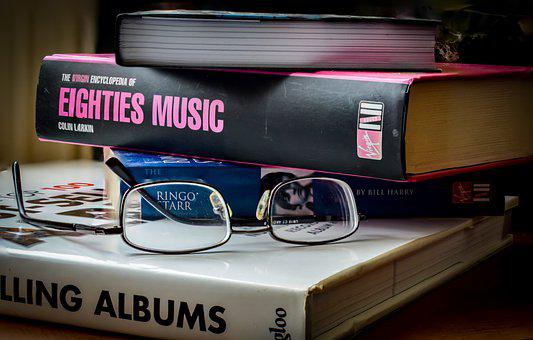 图书, 读, 眼镜, 学习, 知识, 放松, 音乐