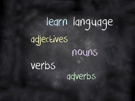 黑板, 学习, 语, 语言学校, 粉笔, 文本, 教育, 学校, 学生, 单词