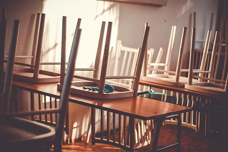 class, classroom, room, school, empty, interior, chairs