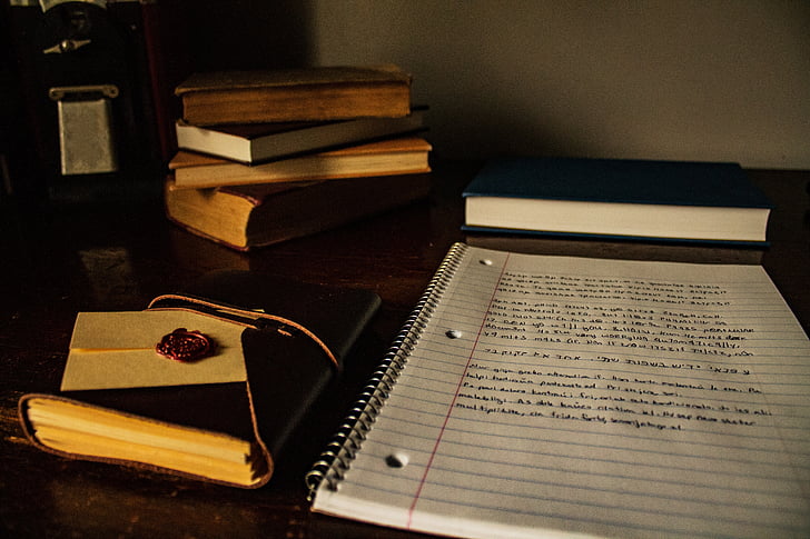 desk, books, writing, table, education, studying, school