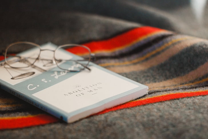 eyeglasses, eyewear, book, read, blur