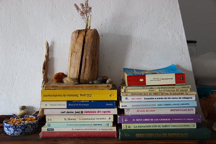 books, book shelves, book shelf, stack of books, bookshelf, mantelpiece, interior