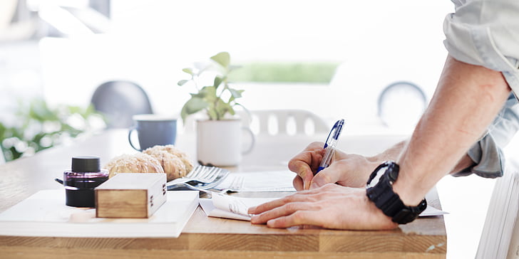 adult, business, desk, document, hands, indoors, light