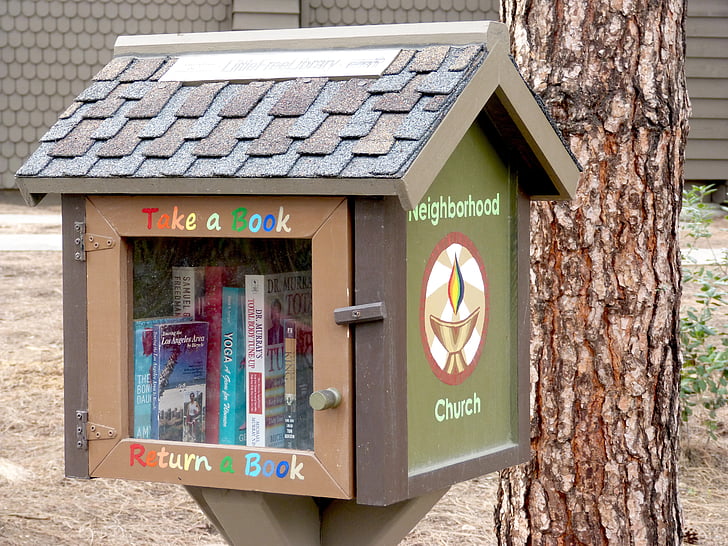 books, reading, little library, outdoor library, literature, library