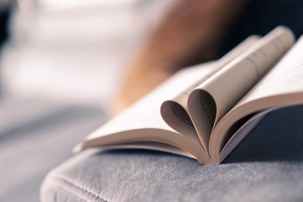 I Love Reading Heart in Book Pages Free Stock Photo