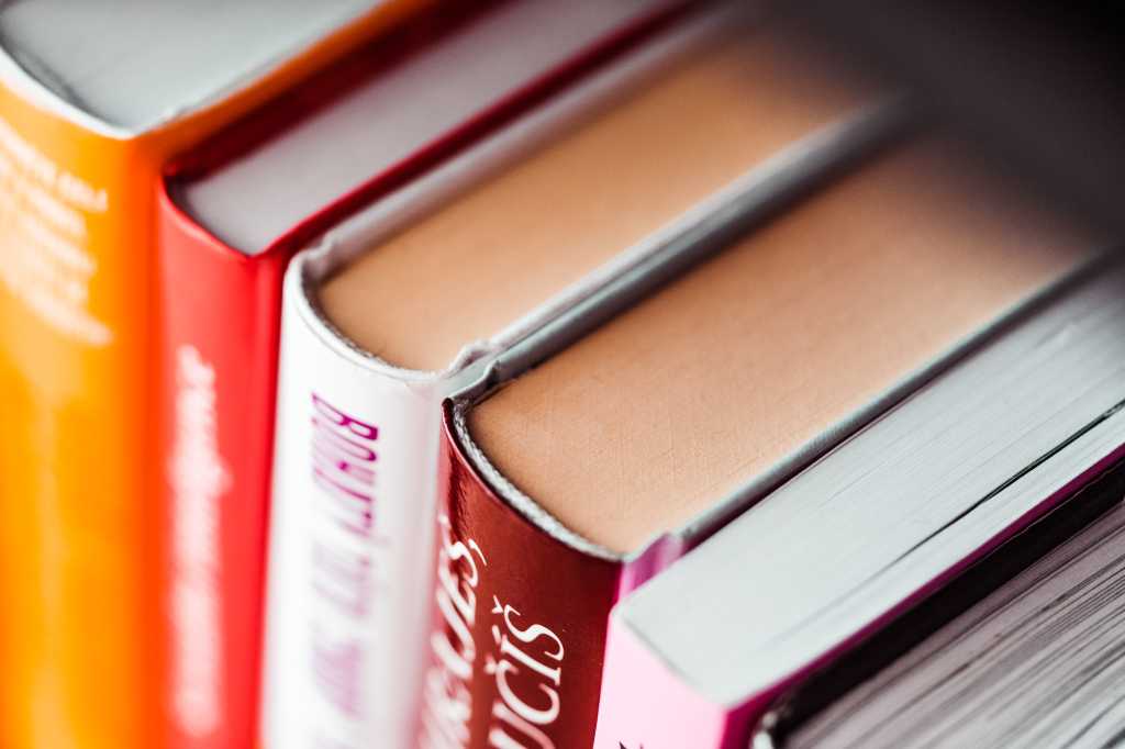 Books in Shelf Close Up Free Stock Photo