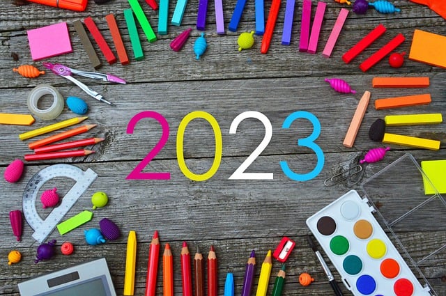 日历, 2023, 学校, 新学年, 教育, 学生, 班级, 创建, 类别