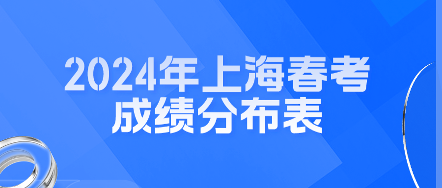 刚刚发布，2024年上海普通高校春季考试成绩分布表