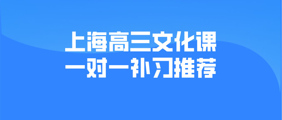 上海高三文化课辅导一对一补习推荐