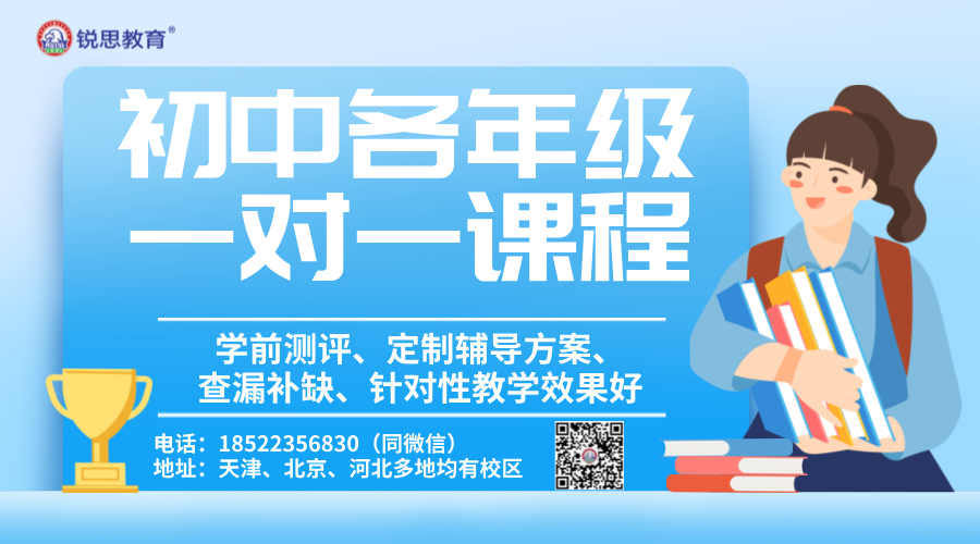 ‌锐思教育初中各年级1对1课程：‌天津/北京/河北全面启动