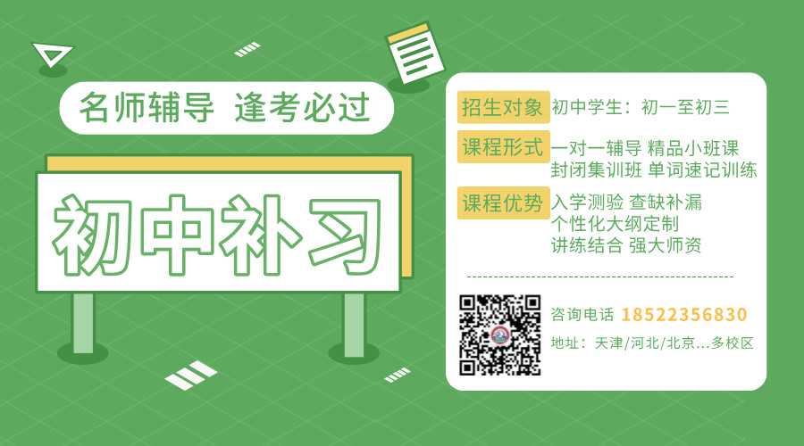 天津和平区初中辅导补课班，南开区河东河西武清西青滨海新区