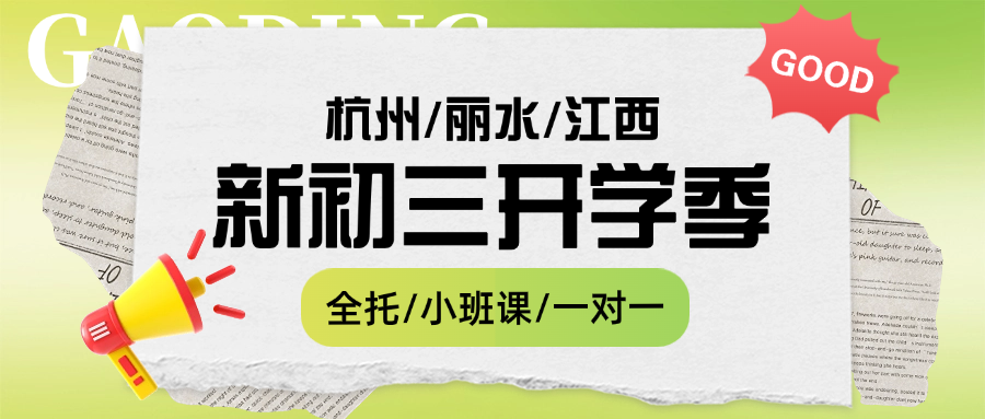 开学季25年浙江丽水新初三一对一/全托/小班课/单词速记课程推荐