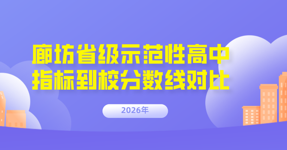 廊坊中考家庭必看：省级示范性高中指标到校分数线 25 年、24 年对比，新增了哪些学校？