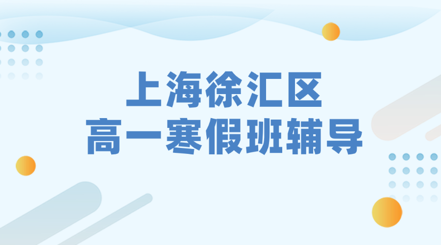 2026年上海徐汇区高中高一语文/数学/英语/物理/化学寒假学科辅导_寒假辅导班推荐