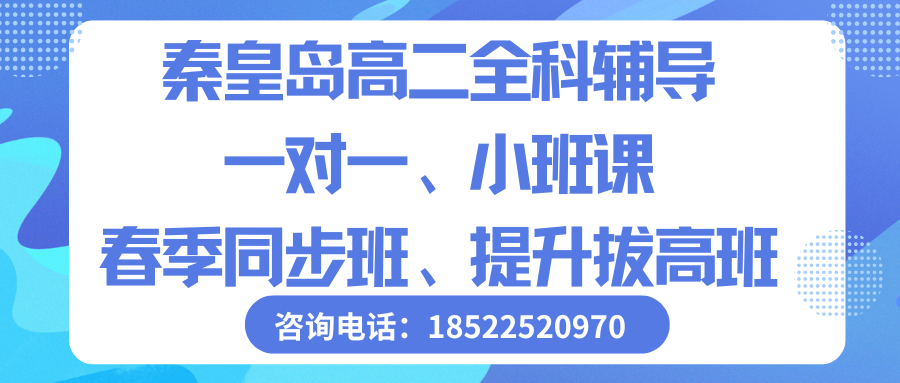 秦皇岛高二辅导班哪里有？锐思教育一对一、小班课、春季同步班、课后辅导班来助力