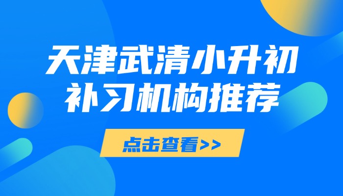 2026天津武清区小升初暑假班|衔接班辅导哪家好？小升初暑假补习机构推荐