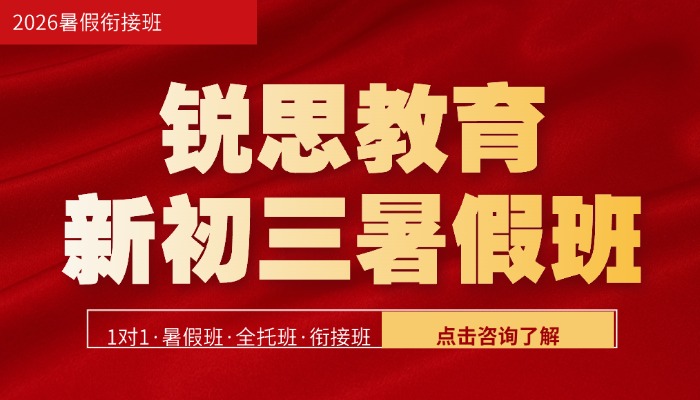 天津河西区南楼/文化中心/梅江/小海地/陈塘/佟楼附近新初三/初二升初三/九年级暑假衔接班 锐思教育分层小班全科衔接辅导