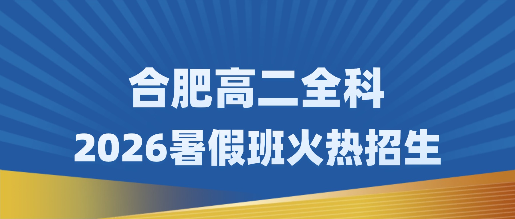 26 年合肥新站区高中 / 新高二暑假辅导班：数学重难点专题训练、英语核心语法巩固、理化综合考点梳理，贴合合肥高中考试方
