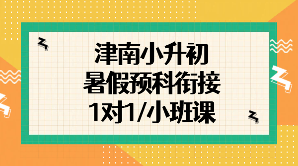 天津津南海教园咸水沽紫江馨苑附近新初一暑假班，小升初预科衔接名师教学
