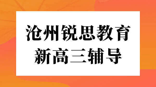 沧州新高三预科衔接辅导暑假班 - 锐思教育一对一小班课全托班，八中/十三中/十四中/十七中附近
