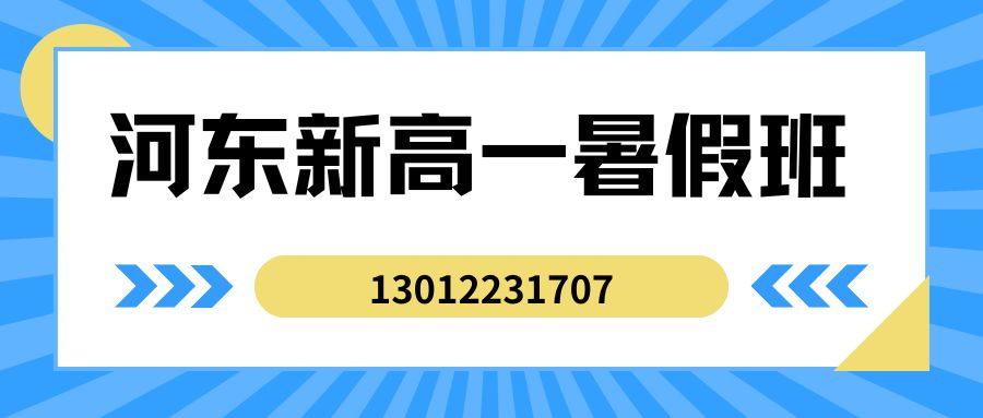 2026天津河东区新高一/初三升高一/初中暑假班/一对一课后/课外辅导班/补课/补习机构哪家好