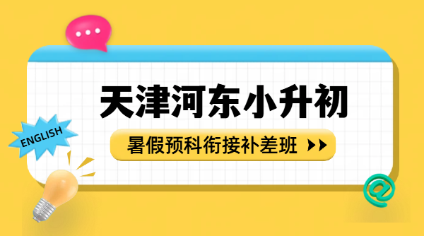 天津河东小升初预科衔接暑假班 补差培优/预习/英语背单词/语文数学全科辅导