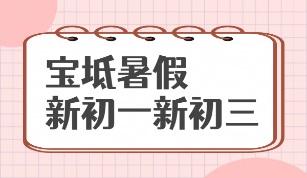 天津宝坻新初一新初三暑假衔接辅导班 7/8 月开课｜锐思一对一小班全托补差培优