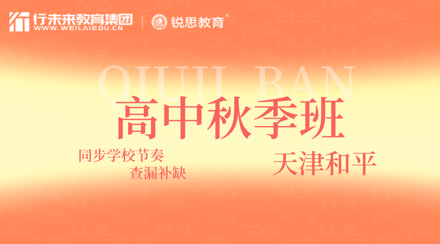 天津和平高二秋季课外辅导班 锐思教育高中一对一/小班专项提升