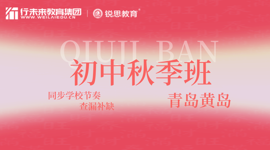 青岛黄岛初二秋季课外辅导班 锐思教育八年级全科一对一/小班针对性教学