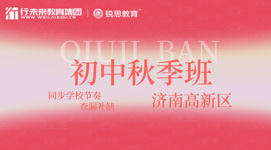济南高新区初二秋季课外辅导班 锐思教育八年级一对一/小班专项提升