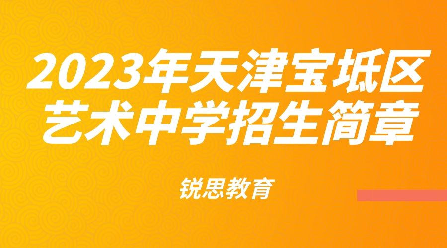 2023年天津宝坻区艺术中学招生简章